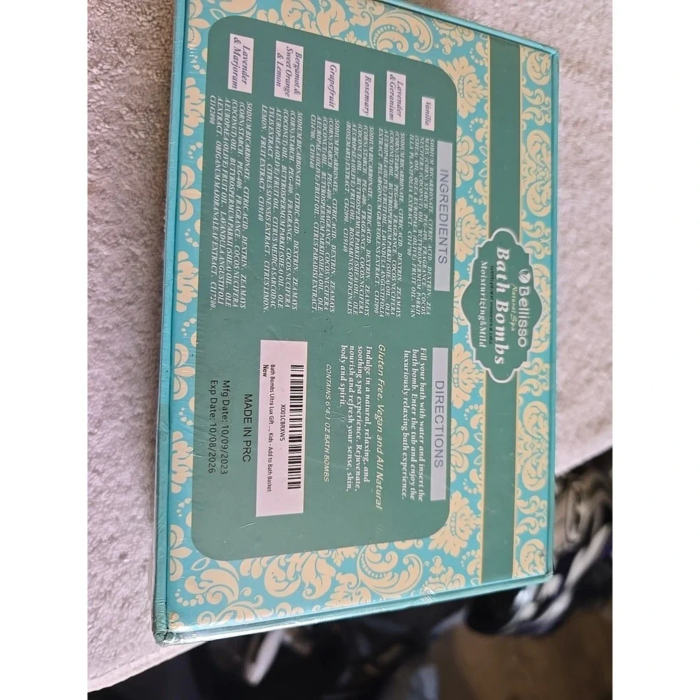 Bellisso Natural‎ Spa Bath Bombs 6 Scents Vanilla Rosemary All Natural Vegan